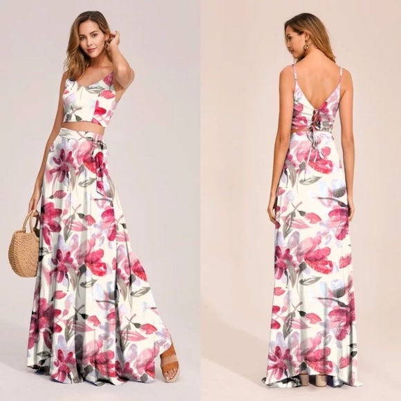 delilah wear Dresses & Skirts - NEW Preppy Classy Floral Chic Dinner Date Set